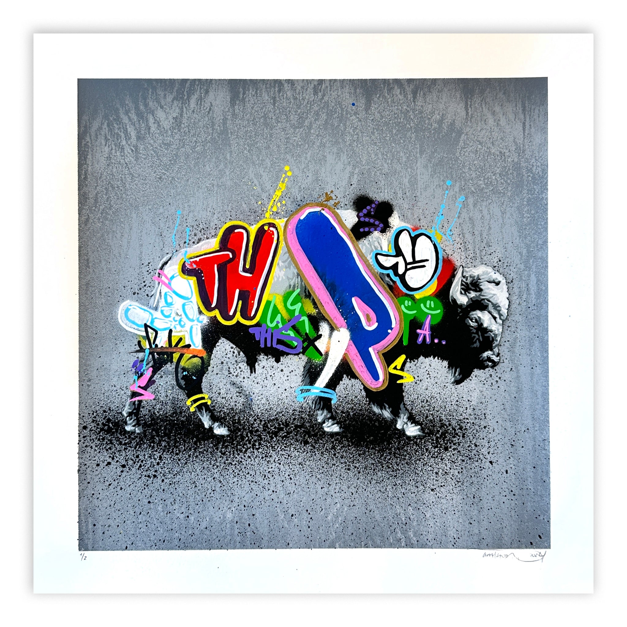 Martin Whatson Hand Finished Zebra Print Edition of 30